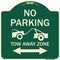Signmission No Parking Tow-Away Zone W/ Bidirectional Arrow Heavy-Gauge Aluminum Sign, 18" x 18", G-1818-23608 A-DES-G-1818-23608 - alternate 1